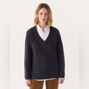 NWOT Frank & Oak The Yak Wool Tunic Sweater in Navy